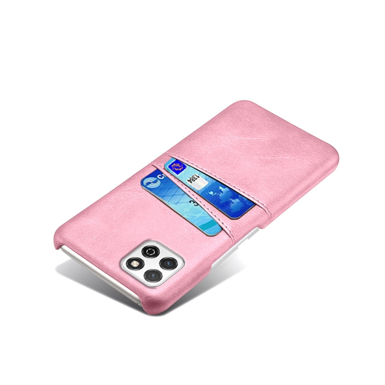 For Honor Play 20 Calf Texture PC + PU Leather Back Cover Shockproof Case with Dual Card Slots