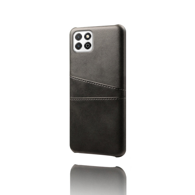 For Honor Play 20 Calf Texture PC + PU Leather Back Cover Shockproof Case with Dual Card Slots