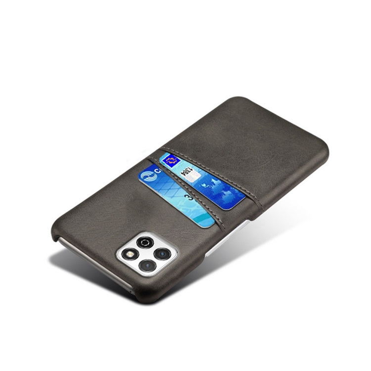 For Honor Play 20 Calf Texture PC + PU Leather Back Cover Shockproof Case with Dual Card Slots