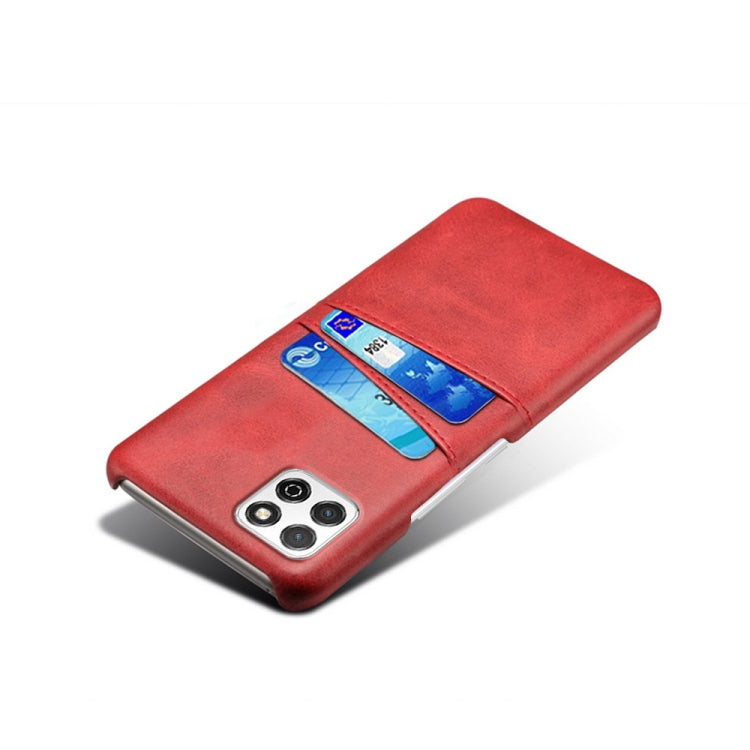 For Honor Play 20 Calf Texture PC + PU Leather Back Cover Shockproof Case with Dual Card Slots