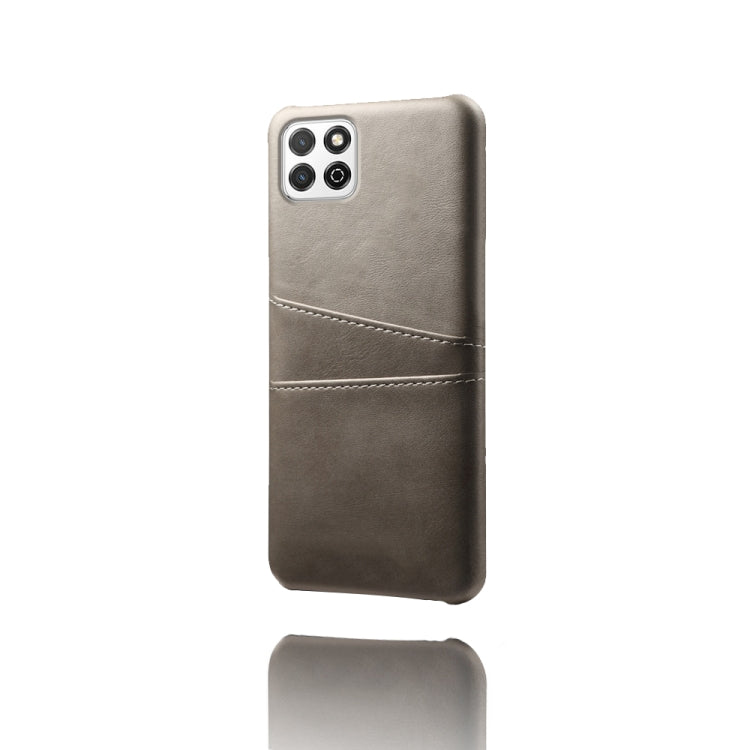 For Honor Play 20 Calf Texture PC + PU Leather Back Cover Shockproof Case with Dual Card Slots