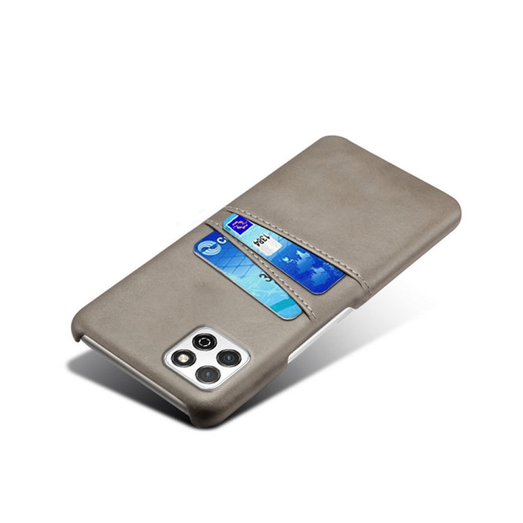 For Honor Play 20 Calf Texture PC + PU Leather Back Cover Shockproof Case with Dual Card Slots