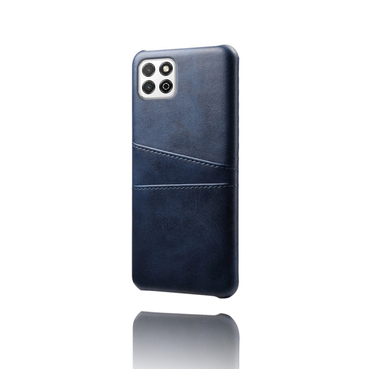For Honor Play 20 Calf Texture PC + PU Leather Back Cover Shockproof Case with Dual Card Slots