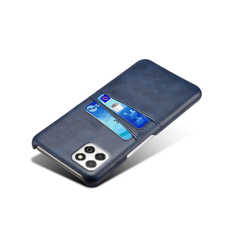 For Honor Play 20 Calf Texture PC + PU Leather Back Cover Shockproof Case with Dual Card Slots