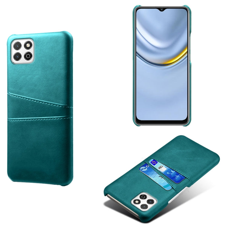 For Honor Play 20 Calf Texture PC + PU Leather Back Cover Shockproof Case with Dual Card Slots