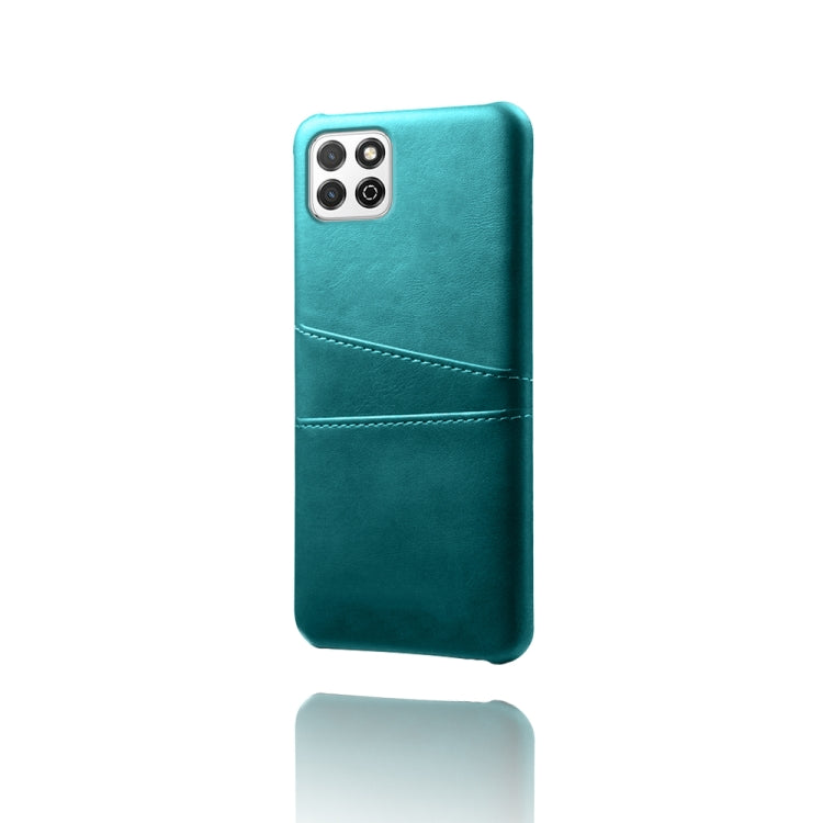 For Honor Play 20 Calf Texture PC + PU Leather Back Cover Shockproof Case with Dual Card Slots