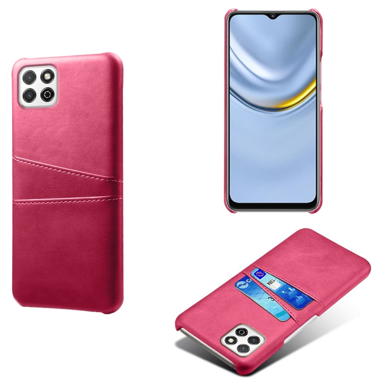 For Honor Play 20 Calf Texture PC + PU Leather Back Cover Shockproof Case with Dual Card Slots