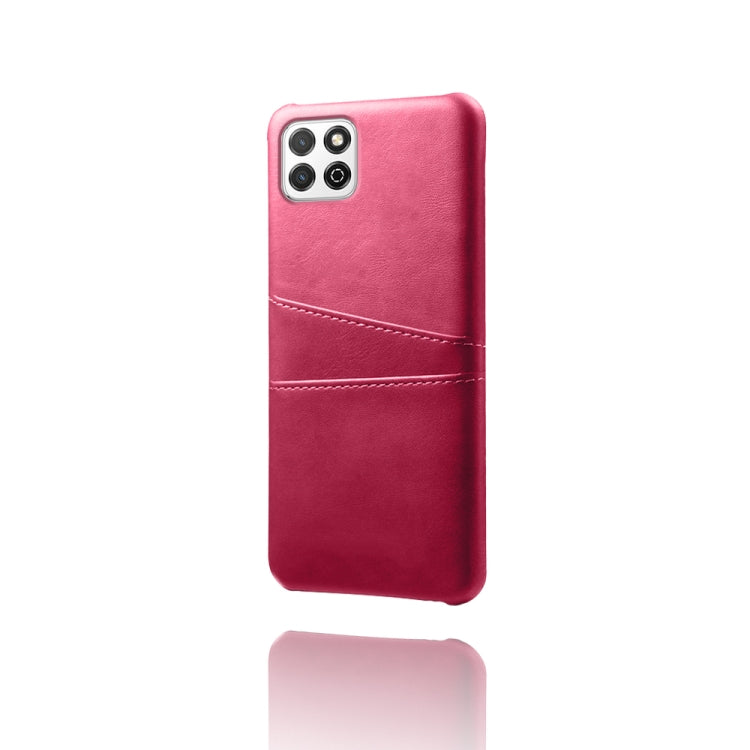 For Honor Play 20 Calf Texture PC + PU Leather Back Cover Shockproof Case with Dual Card Slots