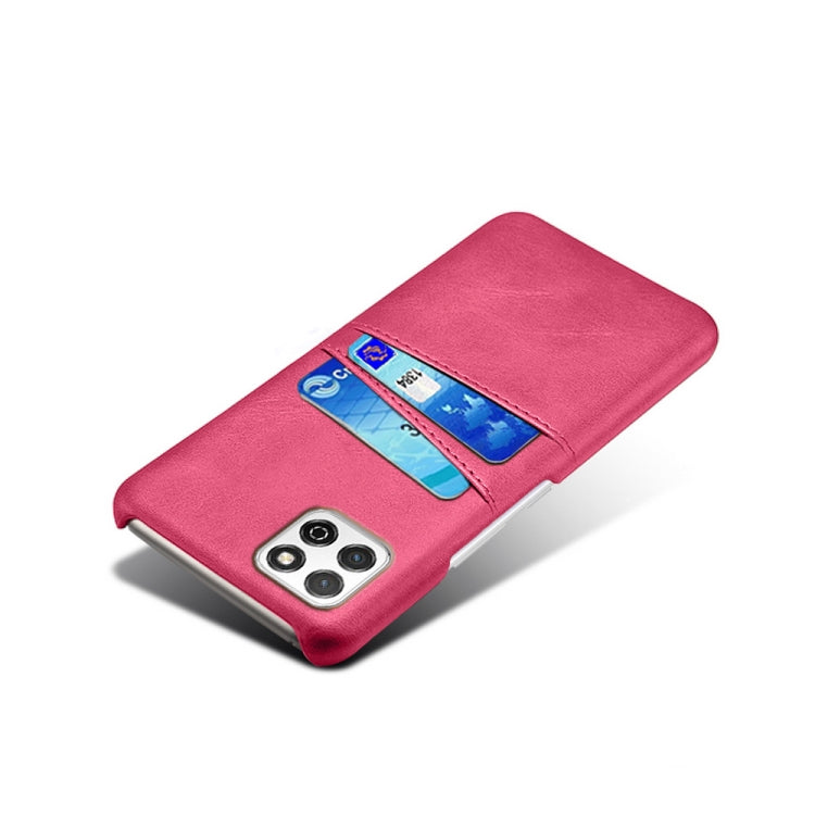 For Honor Play 20 Calf Texture PC + PU Leather Back Cover Shockproof Case with Dual Card Slots
