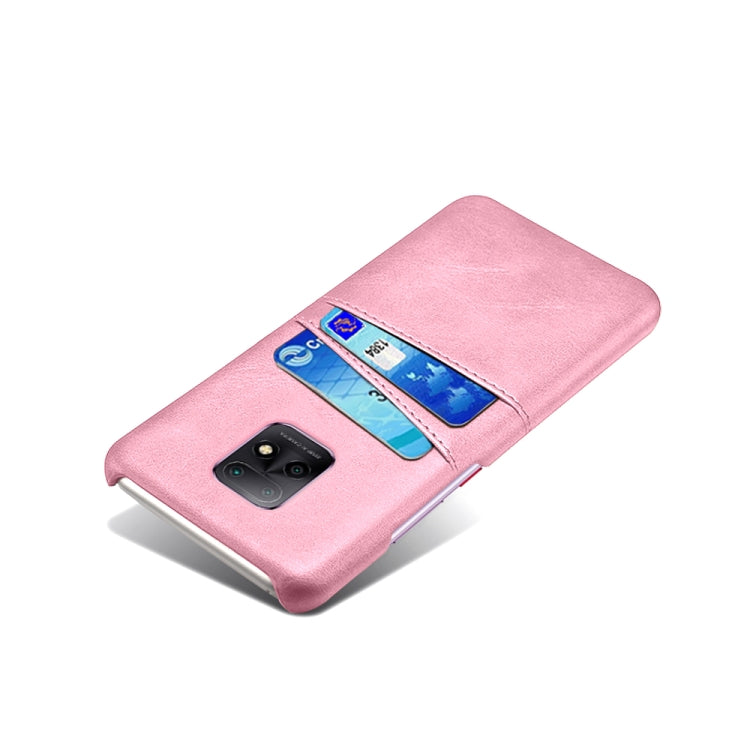 For Xiaomi Redmi 10X 5G Calf Texture PC + PU Leather Back Cover Shockproof Case with Dual Card Slots