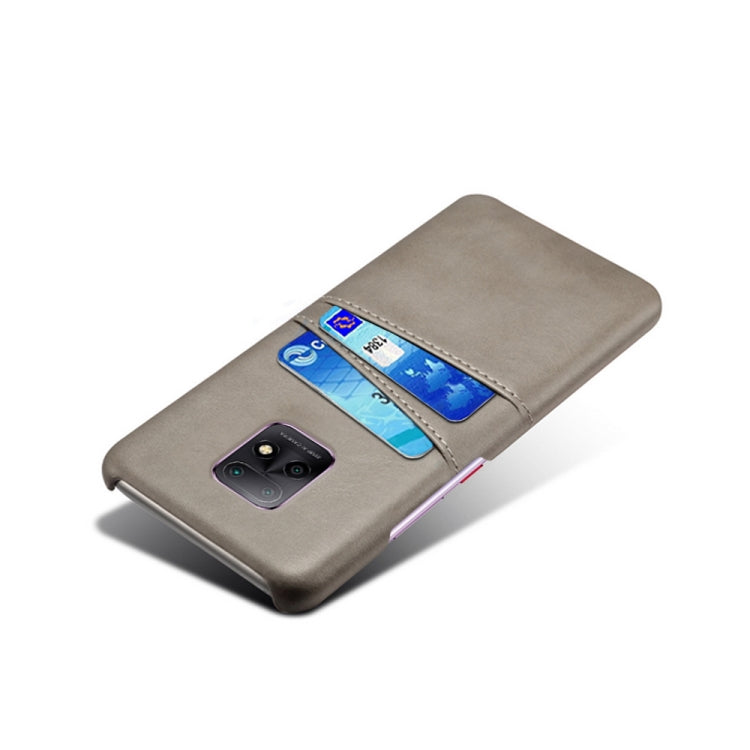 For Xiaomi Redmi 10X 5G Calf Texture PC + PU Leather Back Cover Shockproof Case with Dual Card Slots