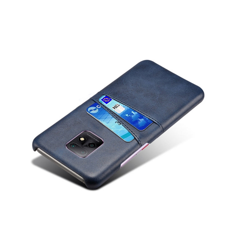 For Xiaomi Redmi 10X 5G Calf Texture PC + PU Leather Back Cover Shockproof Case with Dual Card Slots