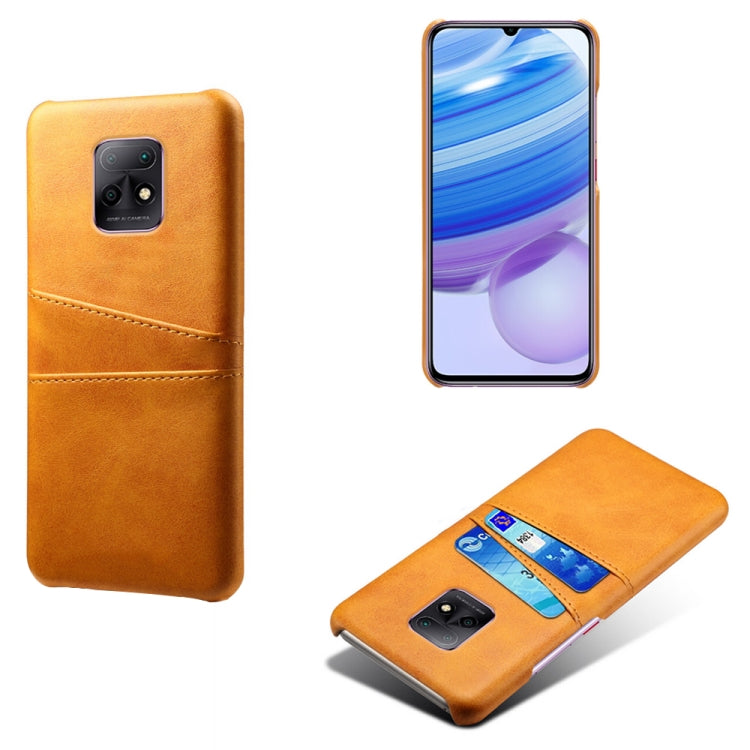 For Xiaomi Redmi 10X Pro 5G Calf Texture PC + PU Leather Back Cover Shockproof Case with Dual Card Slots