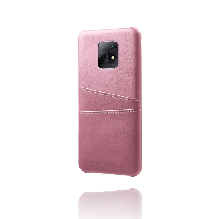 For Xiaomi Redmi 10X Pro 5G Calf Texture PC + PU Leather Back Cover Shockproof Case with Dual Card Slots