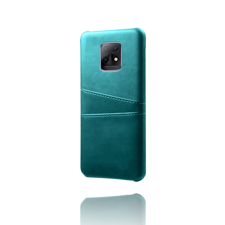 For Xiaomi Redmi 10X Pro 5G Calf Texture PC + PU Leather Back Cover Shockproof Case with Dual Card Slots