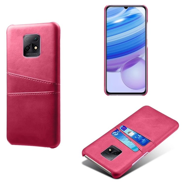 For Xiaomi Redmi 10X Pro 5G Calf Texture PC + PU Leather Back Cover Shockproof Case with Dual Card Slots
