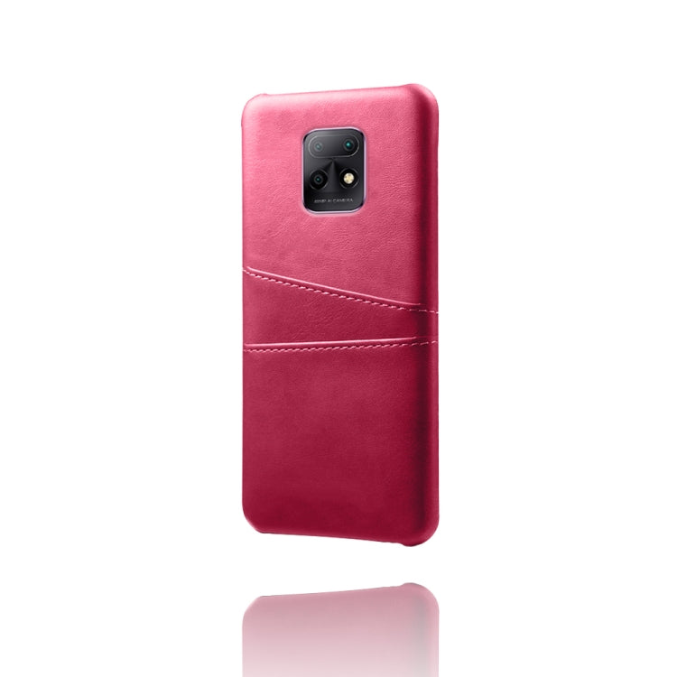 For Xiaomi Redmi 10X Pro 5G Calf Texture PC + PU Leather Back Cover Shockproof Case with Dual Card Slots