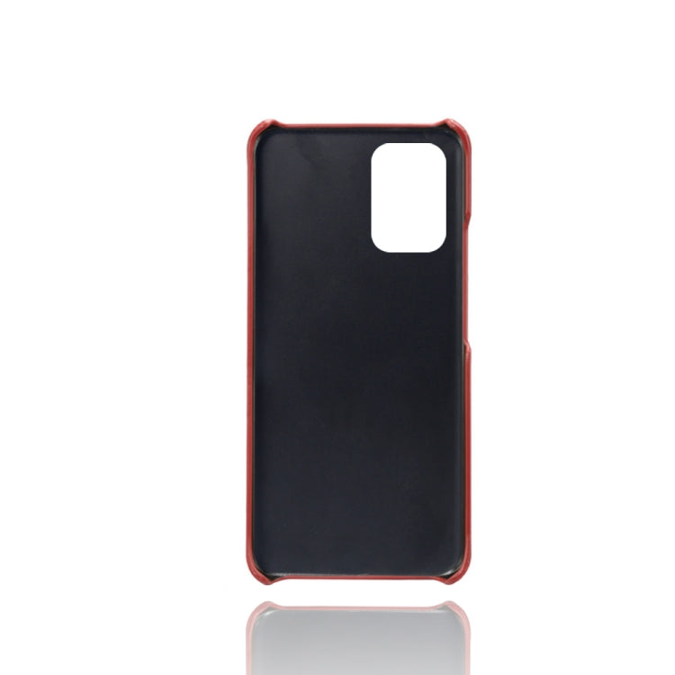 For Xiaomi Redmi Note 10 4G Calf Texture PC + PU Leather Back Cover Shockproof Case with Dual Card Slots