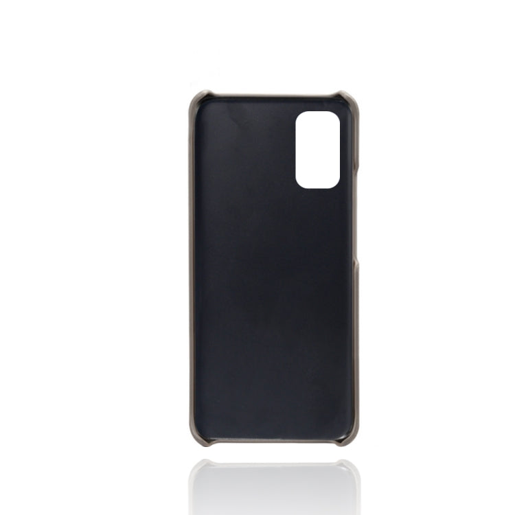 For Xiaomi Redmi Note 10 5G Calf Texture PC + PU Leather Back Cover Shockproof Case with Dual Card Slots