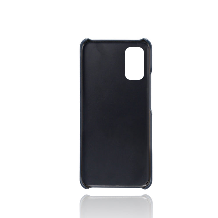 For Xiaomi Redmi Note 10 5G Calf Texture PC + PU Leather Back Cover Shockproof Case with Dual Card Slots