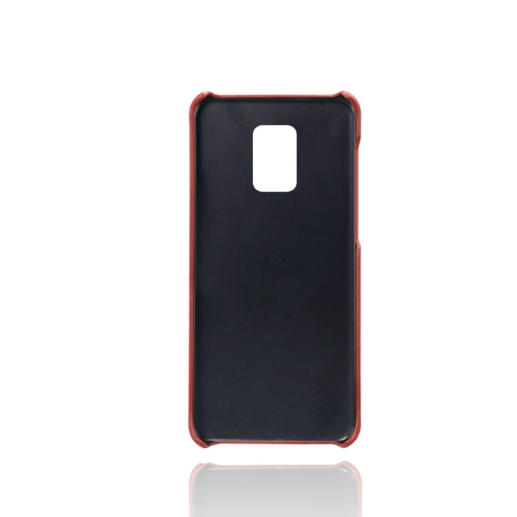 For Xiaomi Redmi Note 9 Pro Calf Texture PC + PU Leather Back Cover Shockproof Case with Dual Card Slots