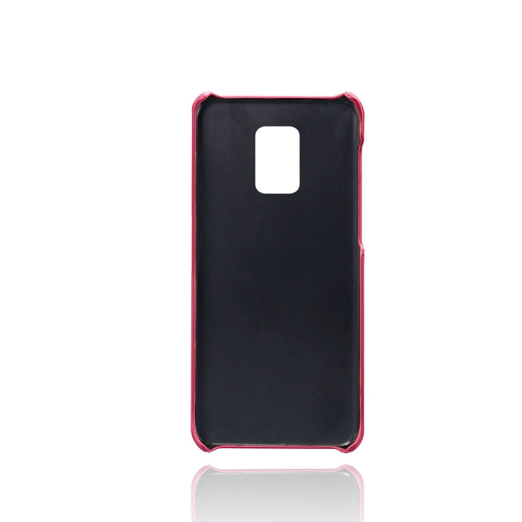 For Xiaomi Redmi Note 9 Pro Calf Texture PC + PU Leather Back Cover Shockproof Case with Dual Card Slots