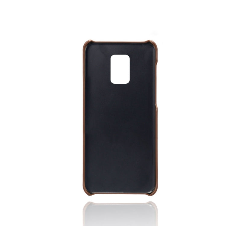For Xiaomi Redmi Note 9 Pro Calf Texture PC + PU Leather Back Cover Shockproof Case with Dual Card Slots