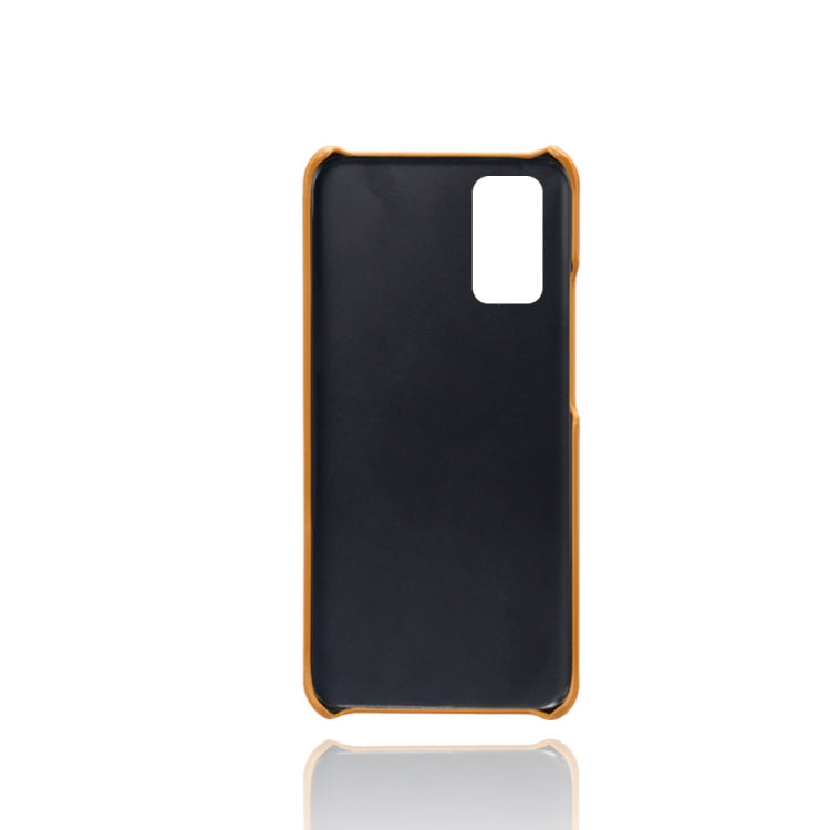 For Xiaomi Redmi Note 9 4G Calf Texture PC + PU Leather Back Cover Shockproof Case with Dual Card Slots