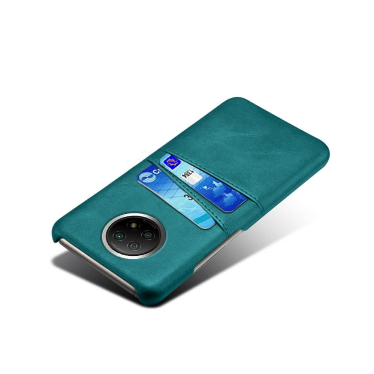 For Xiaomi Redmi Note 9 5G Calf Texture PC + PU Leather Back Cover Shockproof Case with Dual Card Slots