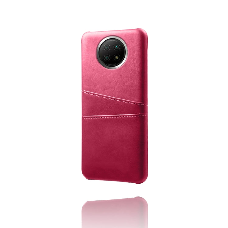 For Xiaomi Redmi Note 9 5G Calf Texture PC + PU Leather Back Cover Shockproof Case with Dual Card Slots