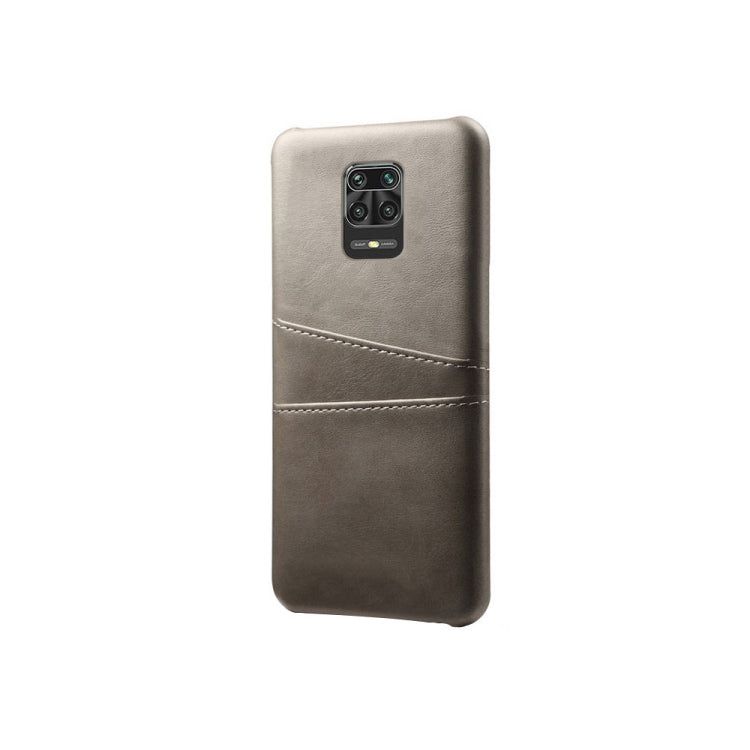 For Xiaomi Redmi Note 9 Pro Max Calf Texture PC + PU Leather Back Cover Shockproof Case with Dual Card Slots