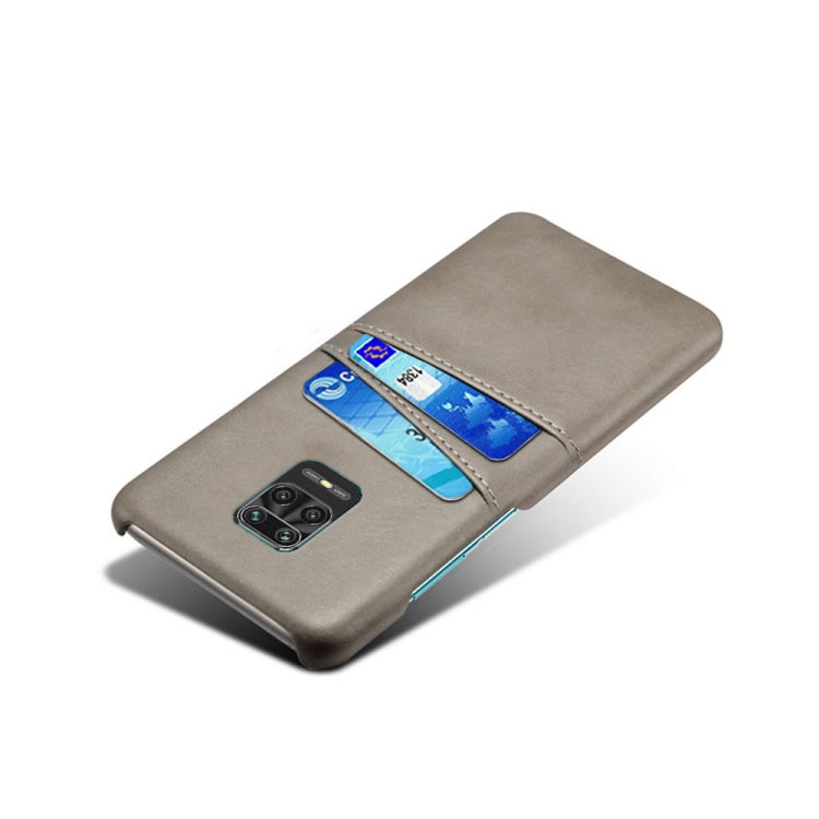 For Xiaomi Redmi Note 9 Pro Max Calf Texture PC + PU Leather Back Cover Shockproof Case with Dual Card Slots