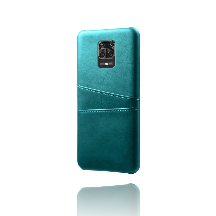 For Xiaomi Redmi Note 9 Pro Max Calf Texture PC + PU Leather Back Cover Shockproof Case with Dual Card Slots