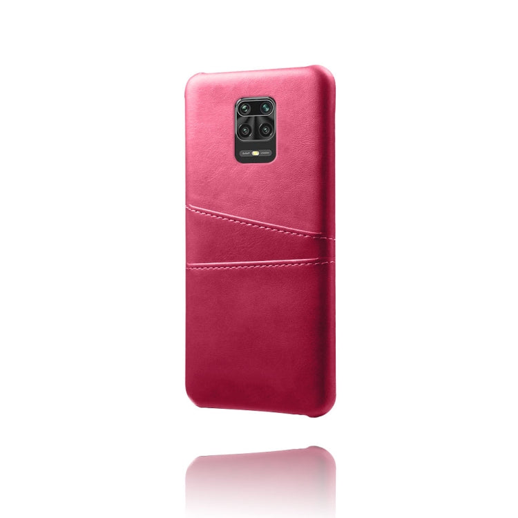 For Xiaomi Redmi Note 9 Pro Max Calf Texture PC + PU Leather Back Cover Shockproof Case with Dual Card Slots