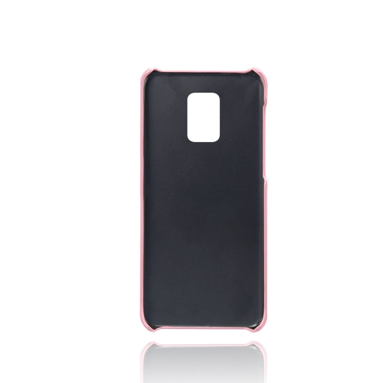 For Xiaomi Redmi Note 9S Calf Texture PC + PU Leather Back Cover Shockproof Case with Dual Card Slots