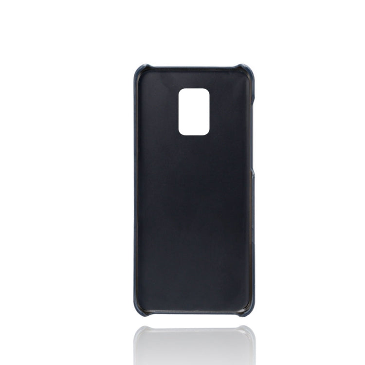 For Xiaomi Redmi Note 9S Calf Texture PC + PU Leather Back Cover Shockproof Case with Dual Card Slots