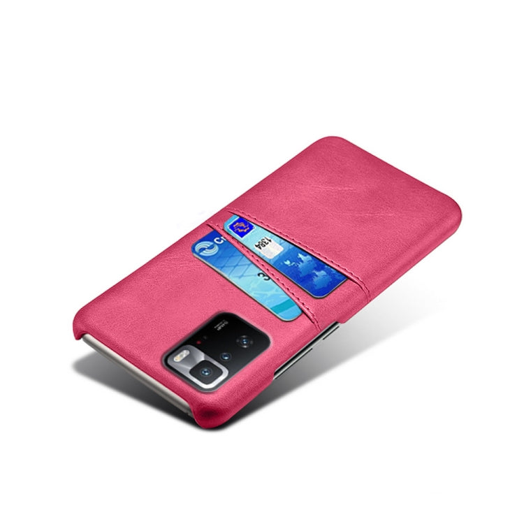 For Xiaomi Redmi Note 10 Pro 5G Calf Texture PC + PU Leather Back Cover Shockproof Case with Dual Card Slots