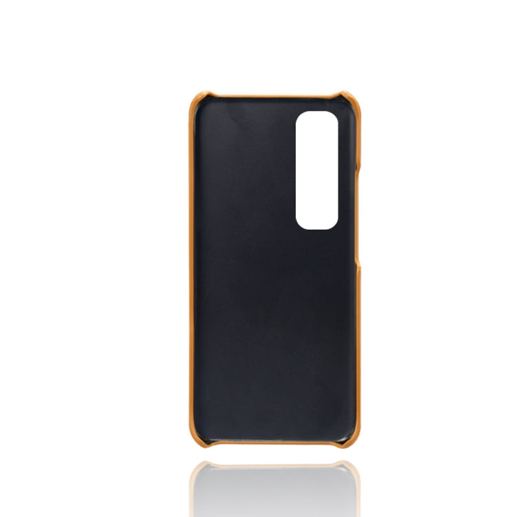 For Xiaomi Mi 10S Calf Texture PC + PU Leather Back Cover Shockproof Case with Dual Card Slots