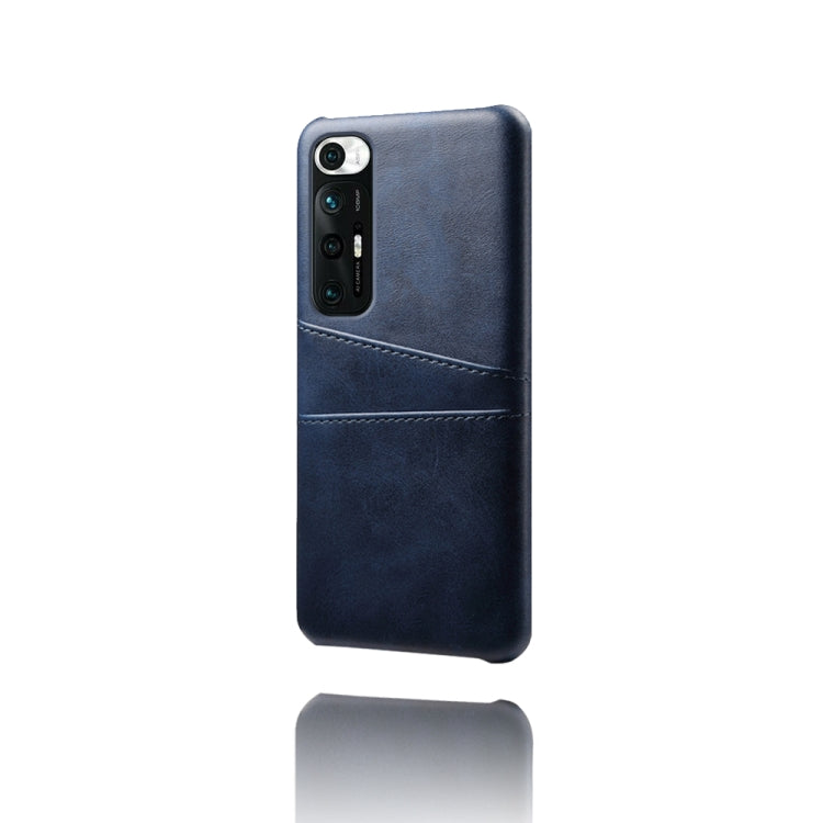 For Xiaomi Mi 10S Calf Texture PC + PU Leather Back Cover Shockproof Case with Dual Card Slots
