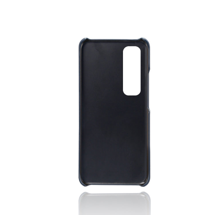 For Xiaomi Mi 10S Calf Texture PC + PU Leather Back Cover Shockproof Case with Dual Card Slots