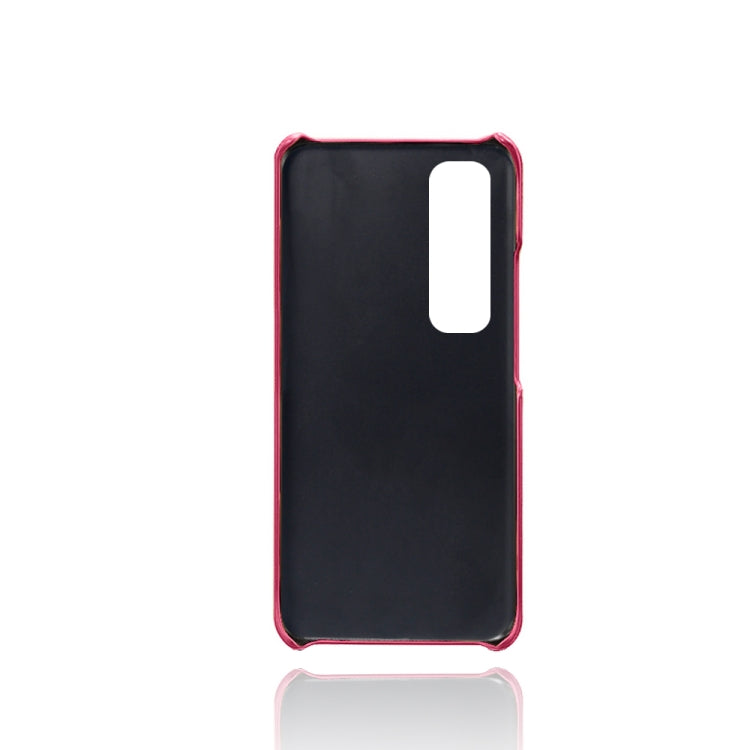 For Xiaomi Mi 10S Calf Texture PC + PU Leather Back Cover Shockproof Case with Dual Card Slots