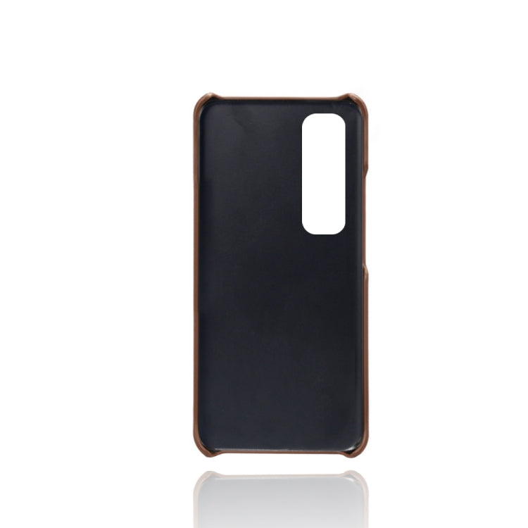 For Xiaomi Mi 10S Calf Texture PC + PU Leather Back Cover Shockproof Case with Dual Card Slots