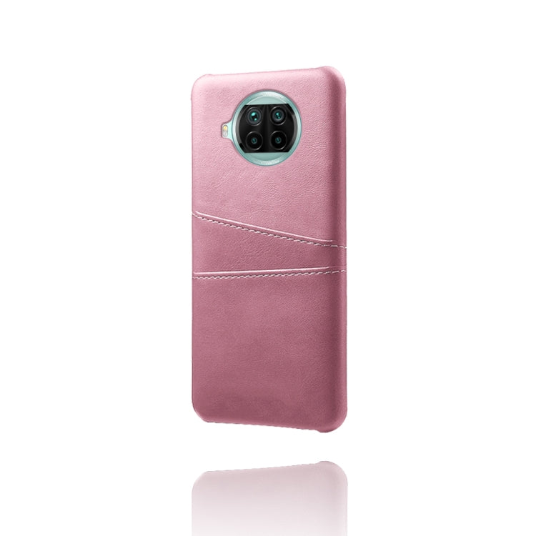 For Xiaomi Mi 10T Lite Calf Texture PC + PU Leather Back Cover Shockproof Case with Dual Card Slots