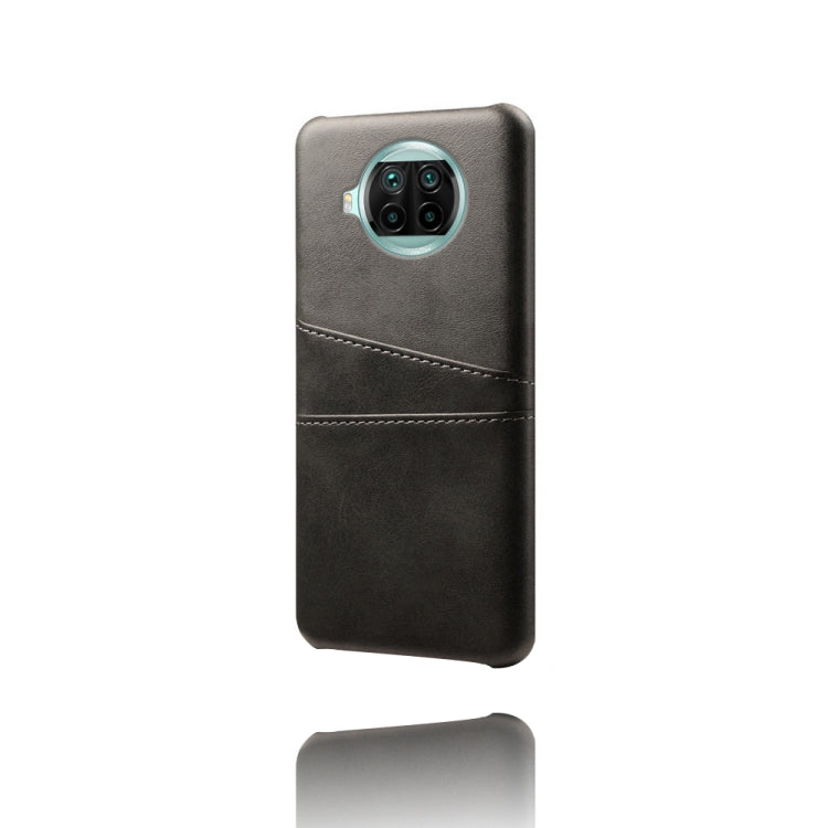 For Xiaomi Mi 10T Lite Calf Texture PC + PU Leather Back Cover Shockproof Case with Dual Card Slots