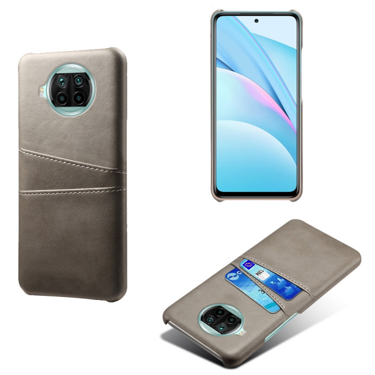 For Xiaomi Mi 10T Lite Calf Texture PC + PU Leather Back Cover Shockproof Case with Dual Card Slots