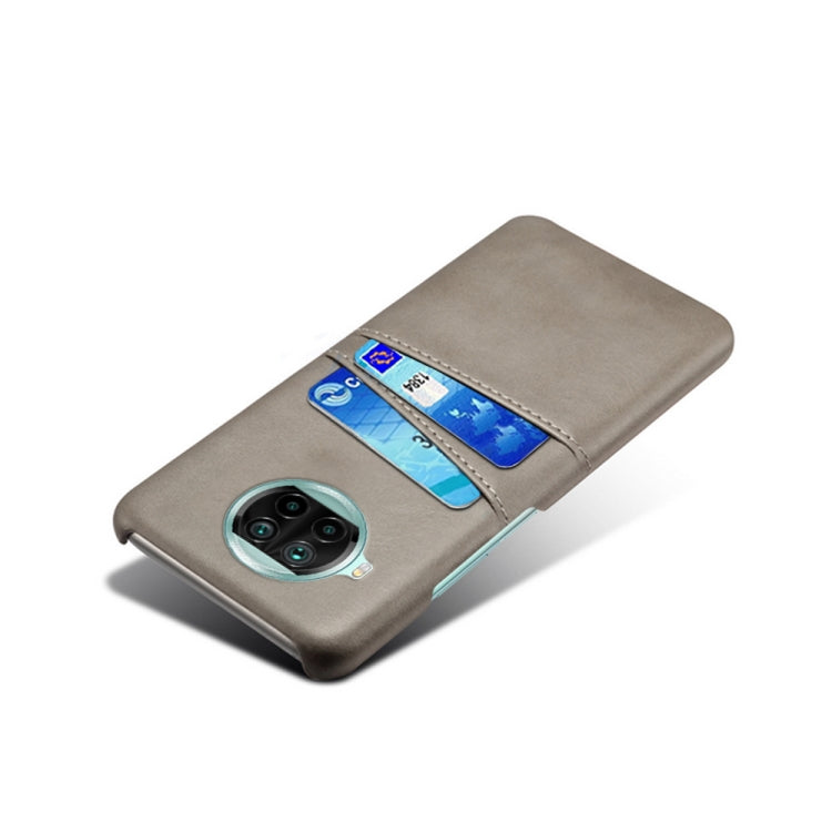 For Xiaomi Mi 10T Lite Calf Texture PC + PU Leather Back Cover Shockproof Case with Dual Card Slots