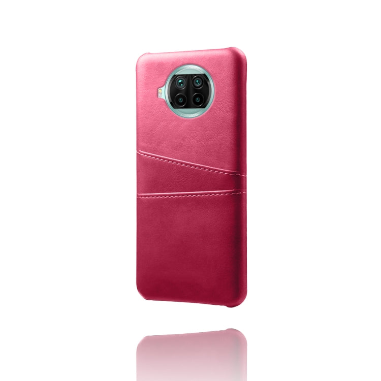 For Xiaomi Mi 10T Lite Calf Texture PC + PU Leather Back Cover Shockproof Case with Dual Card Slots