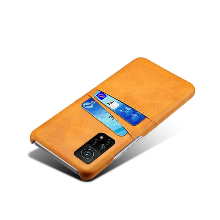 For Xiaomi Mi 10T Pro 5G Calf Texture PC + PU Leather Back Cover Shockproof Case with Dual Card Slots