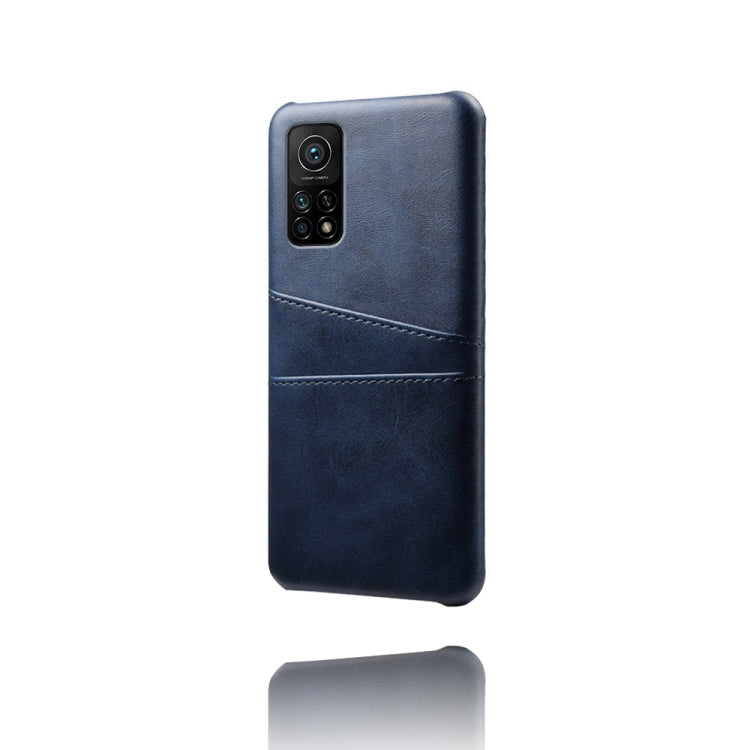 For Xiaomi Mi 10T Pro 5G Calf Texture PC + PU Leather Back Cover Shockproof Case with Dual Card Slots