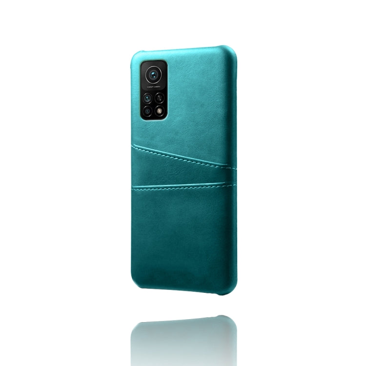 For Xiaomi Mi 10T Pro 5G Calf Texture PC + PU Leather Back Cover Shockproof Case with Dual Card Slots